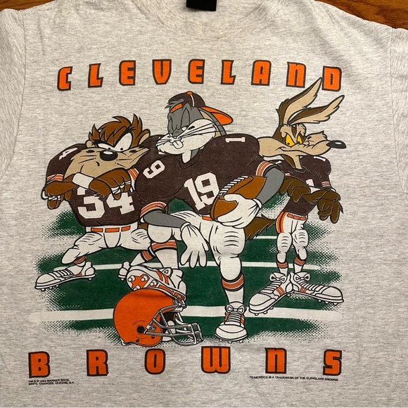 Vintage  1993 Looney Tunes Cleveland Brown Changes tag single stitch made in USA - Picture 2 of 6